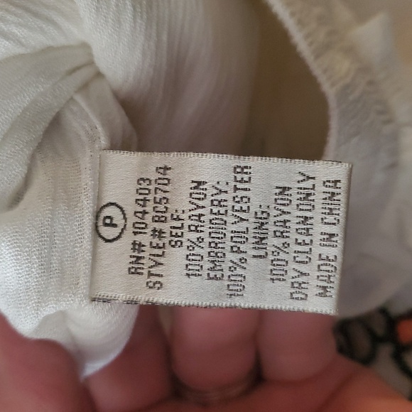 J.O.A Los Angeles Floral Embroidered Faux Wrap Midi Skirt Size Small High-Low - Picture 7 of 10